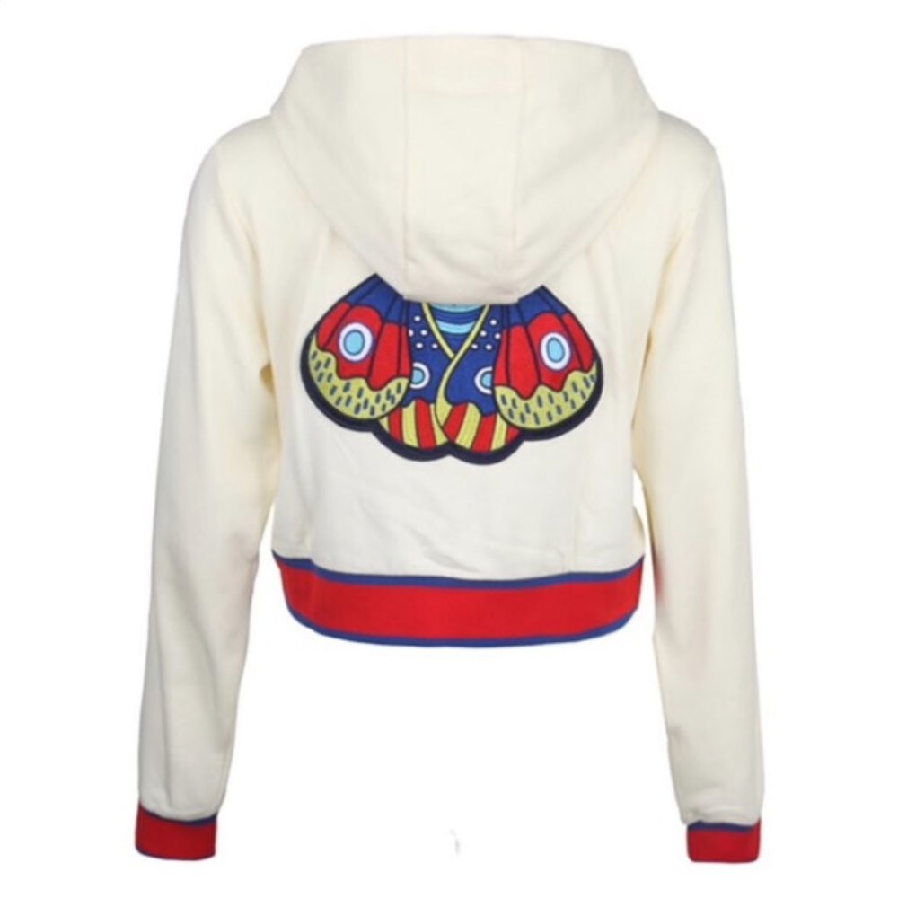 Adidas Vintage Looking Butterfly Crop Hoodie